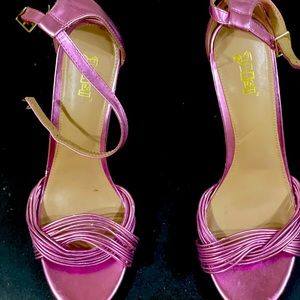 Lilac metallic sandals size 11